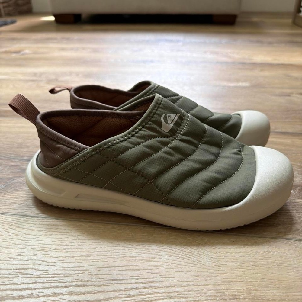 Quiksilver Quilted Puffy Slip On Mules Shoes Men 6 Women 8 EU 39 Camp Gorpcore